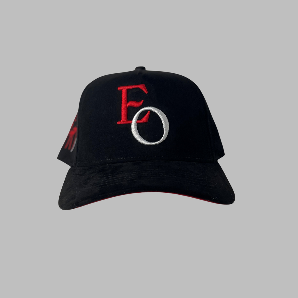 Black Suede Logo Hat