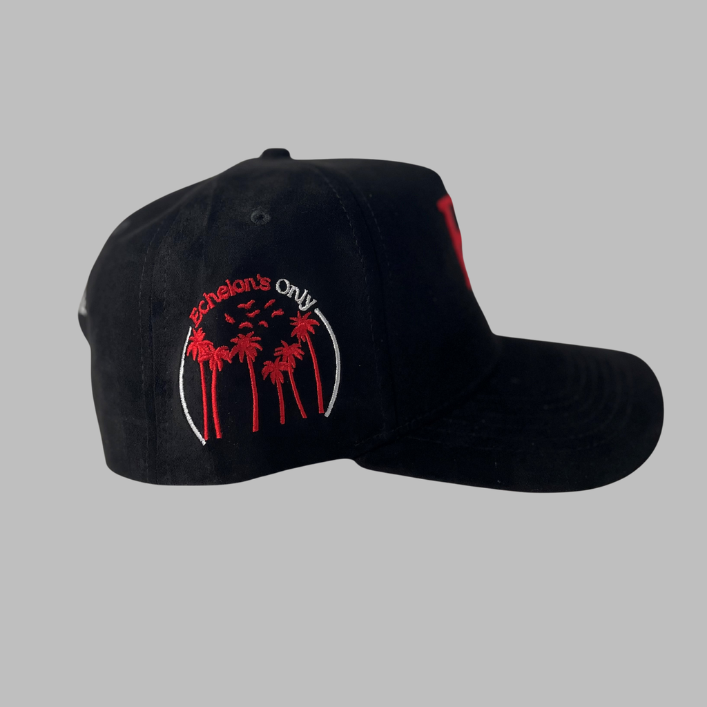 Black Suede Logo Hat